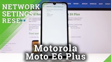 How to Reset Network Settings in Motorola Moto E6 Plus - Restore Network Settings to Default