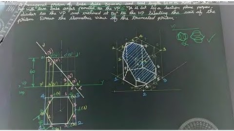 engineering graphs Tamil|isometric view|hexagonal prism