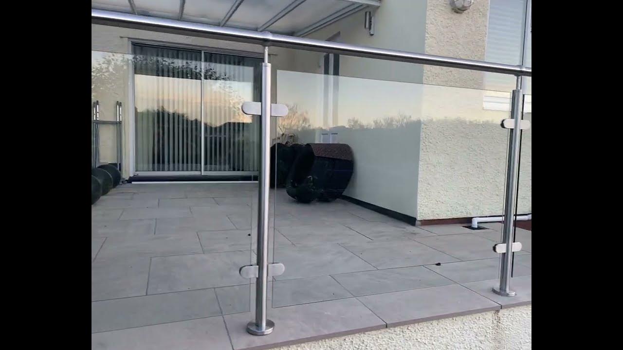 Glass balustrade installation Abergavenny South Wales YouTube