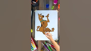 How to draw a cartoon Scooby for easy step by step Beginners kids#art #easydrawing #easy #kids