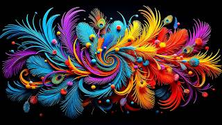 Dynamic Abstract Shapes Made of Feathers -  4K Background screenshot 5