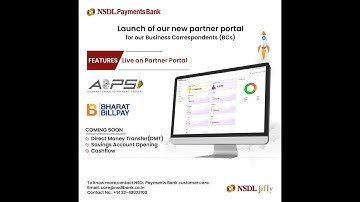 NSDL payment bank desktop portal with AEPS