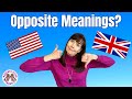 American vs british words with opposite meanings