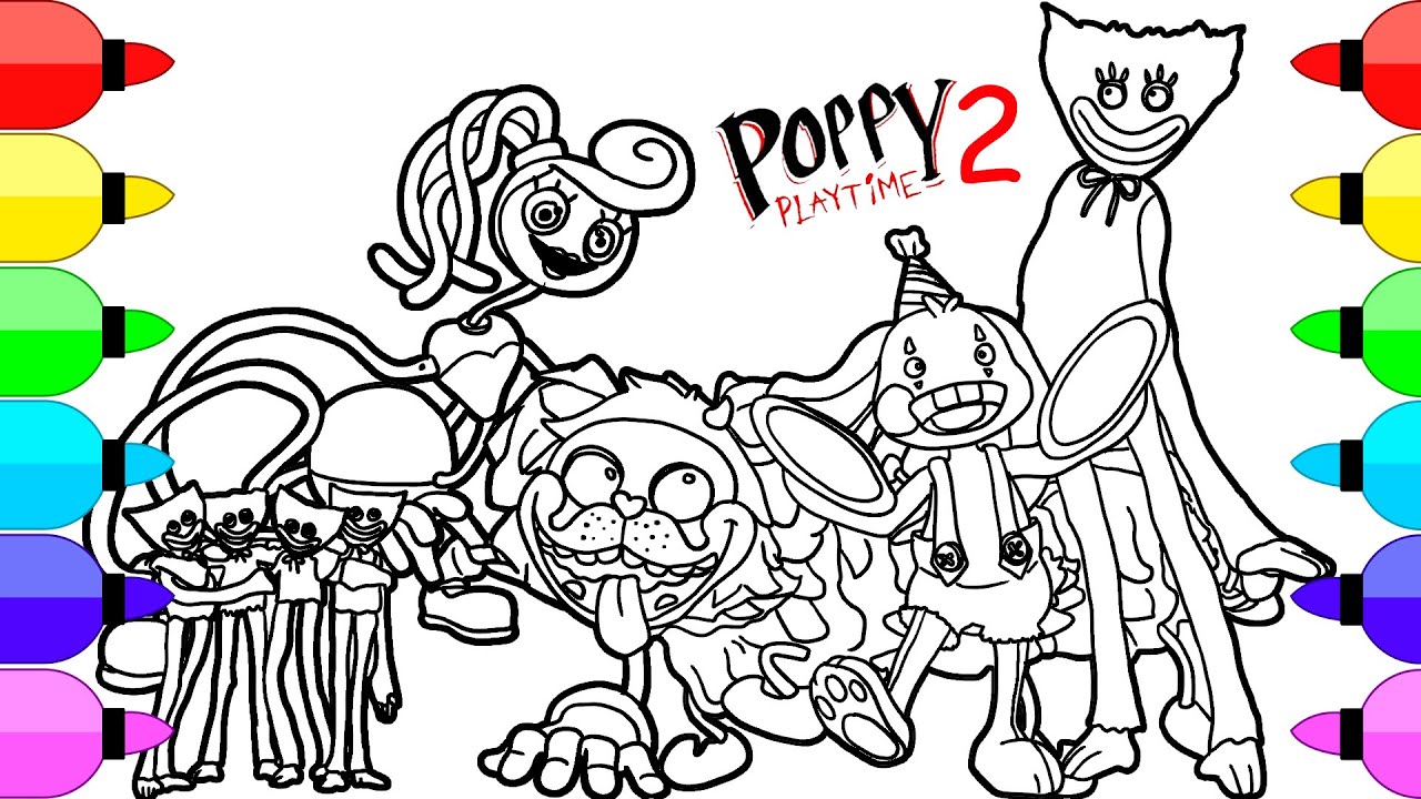 Poppy Playtime Chapter 2 New Coloring Pages | How To COLOR MOMMY LOG ...