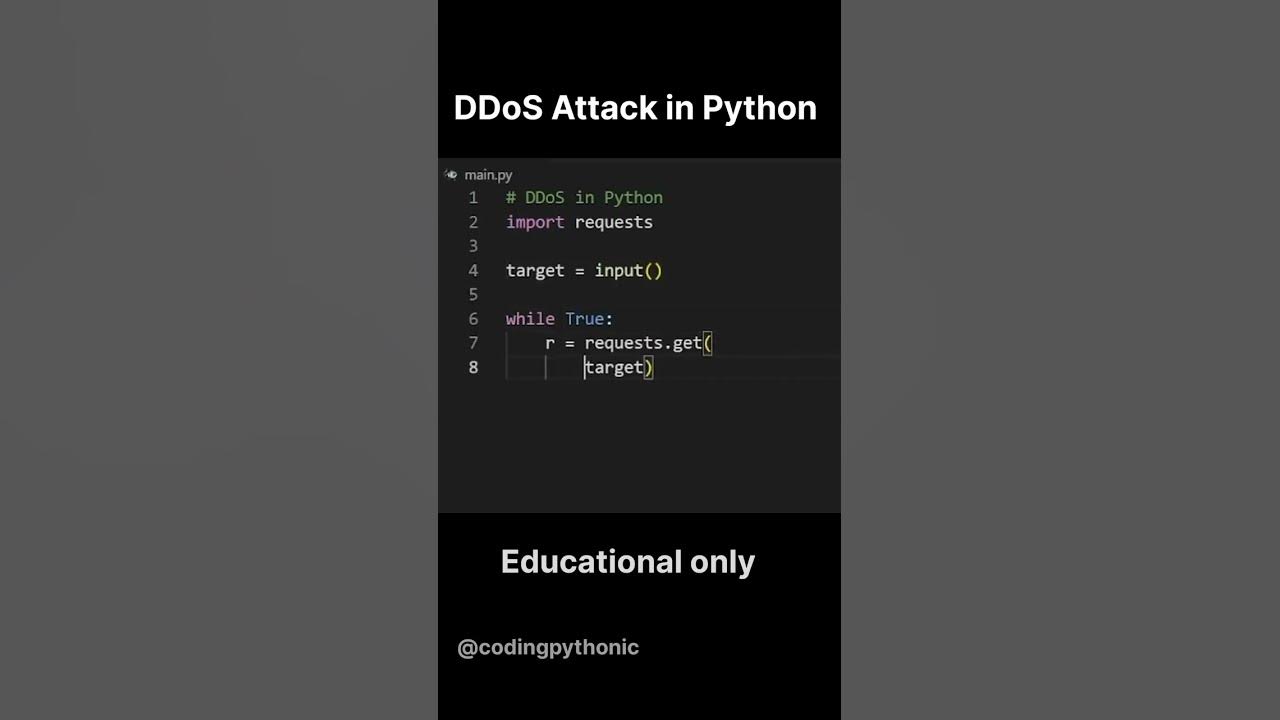 How DDos Attack in Python works #foryou #pourtoi #shorts #fyp #coding # ...