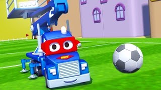 Carl o Super Caminhão e a PARTIDA DE FUTEBOL na Cidade do Carro | Desenho animado para crianças
