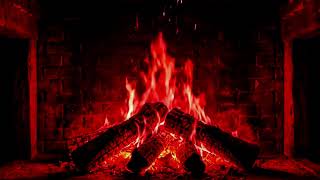 🪵 Warm Fireplace Night in Cabin | Relaxing Fire Sounds for Sleep, Study &amp; Calm