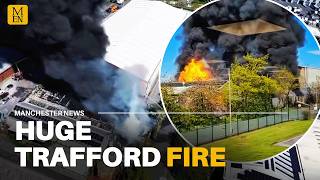Dramatic Footage Shows Huge Trafford Park Fire As Concerns About Chemicals And Oil Drums Nearby