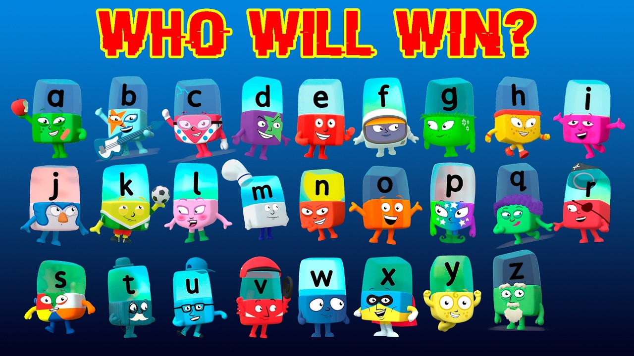 26 ALPHABLOCKS Marble Race Tournament – Who Will Win At All? Physics Simulation