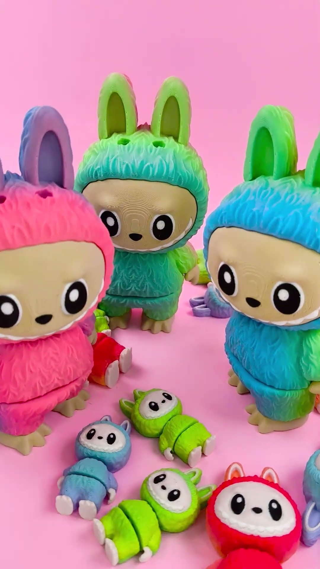 Flexi Labubu (Keychain, Toy, Magnet), Print-in-Parts & Print-in