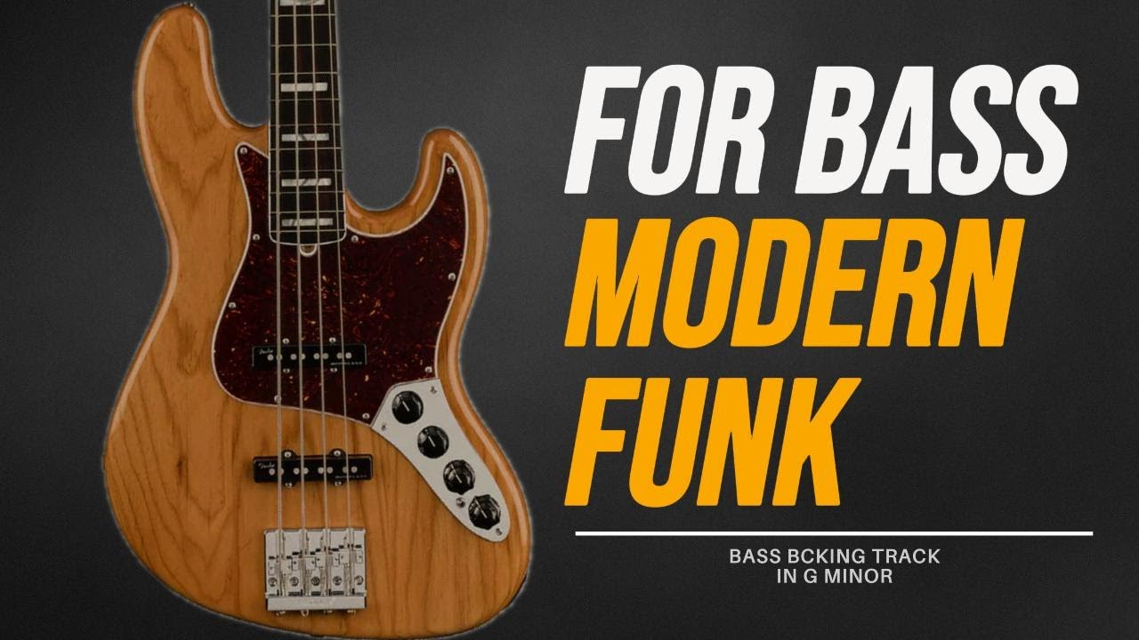 Modern Funk Bass Backing Track In Gm – Cory Wong Style (114 BPM) | [ NO BASS ]