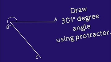 How to construct 301 degree angle using protractor. shsirclasses.