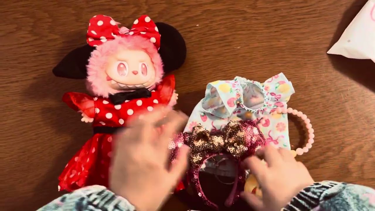 ミニーカチューシャラブブ開封からのお着替え♥️