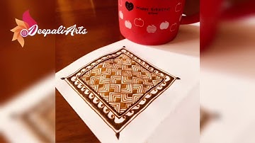 Grid Mehndi Design || Latest Grid style Henna Design ||