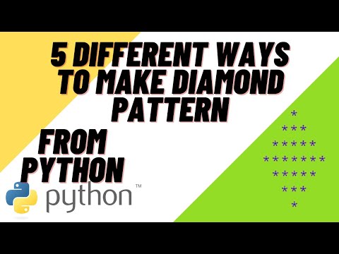 5 Different ways to make diamond shape in python||Codecking