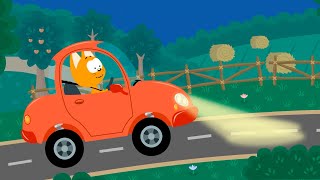 Los faros del coche | Canciones infantiles | El gatito Koté