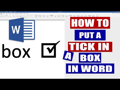 How to put a tick in a box in MS Word | Quick and Simple (2020)