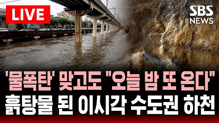 🔴이시각 수도권 주요 하천 모습은 | 전국 호우특보 확대, 수도권 200mm 물폭탄 '재난급' 경보 | SBS 라이브