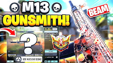 LASER BEAM M13 NO RECOIL Gunsmith  in COD Mobile Season 6 | M13 BEST Attachments | BEST M13 Loadout