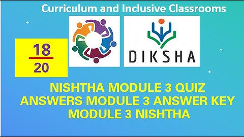 Nishtha Module 3| Quiz Answers Module 3| Answer Key Module 3 Nishtha