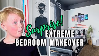 Extreme Bedroom Makeover for my 9 year old Boy! (Start to Finish)