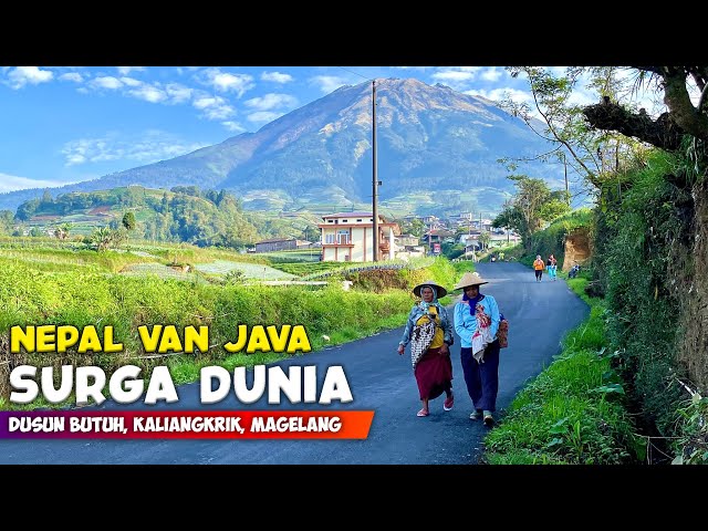 SURGA DUNIA !! PEMANDANGAN ALAM DESA NEPAL VAN JAVA DI GUNUNG SUMBING - Cerita Desa Butuh, Magelang class=