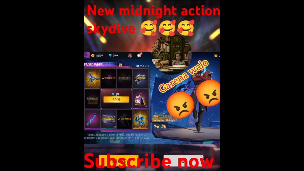 anR  midnight action skydive freefire#neweventfreefire #gaming