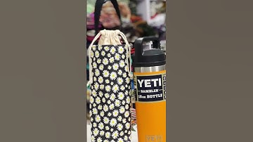 Túi đựng ly giữ nhiệt đi học đi làm tiện dụng, may thủ công vải canvas hoạ tiết Hoa cúc đen xinh xắn