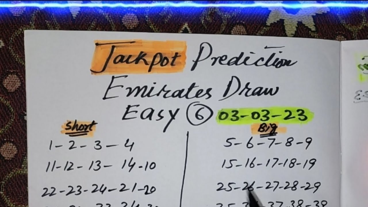 ED Easy 6 Jackpot Prediction 3/3/23 YouTube