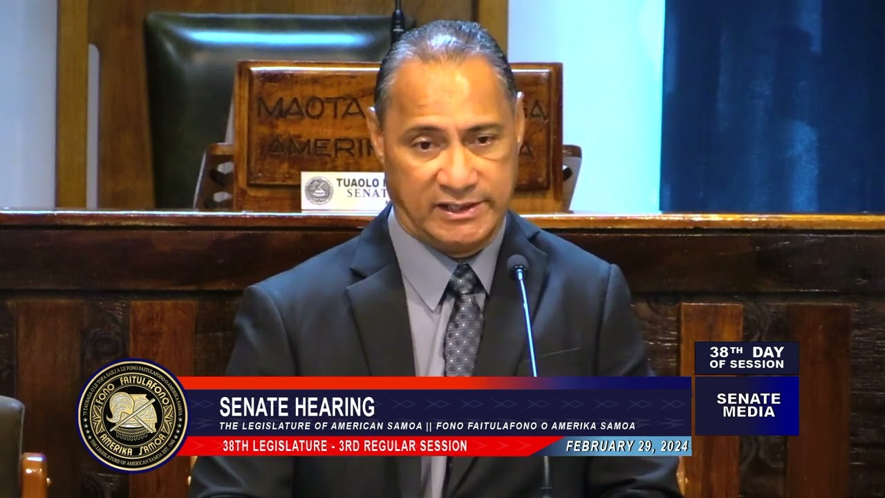 February 29, 2024. SB 38-34 Coral Reef Hearing.