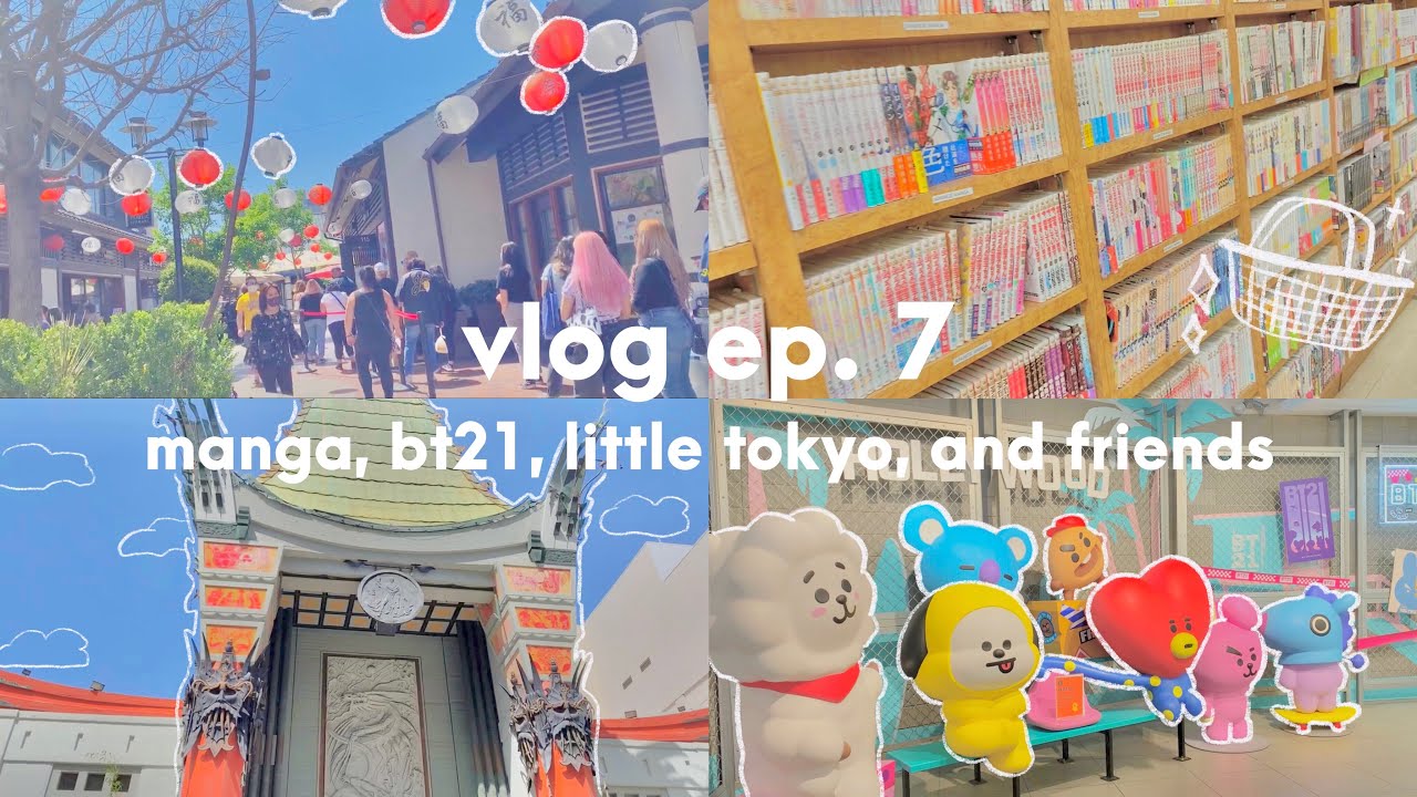 vlog ep. 7: manga, BT21, little tokyo, and friends 🍵🌸 (ft. haisunostudios)