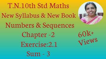 T.N.10th Std maths  Exercise:2.1 Sum - 10 | Numbers & Sequences