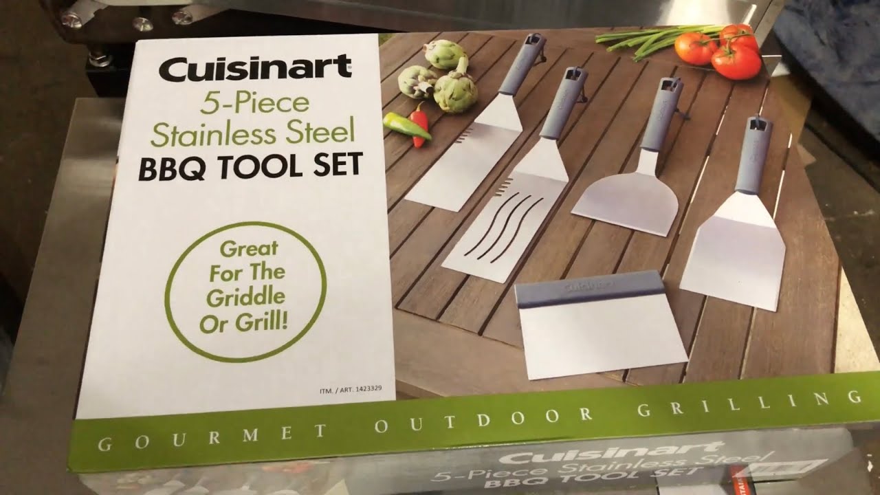 Cuisinart Chef's Classic 5-Piece Grill Set 5-Pack Stainless Steel Tool Set  at