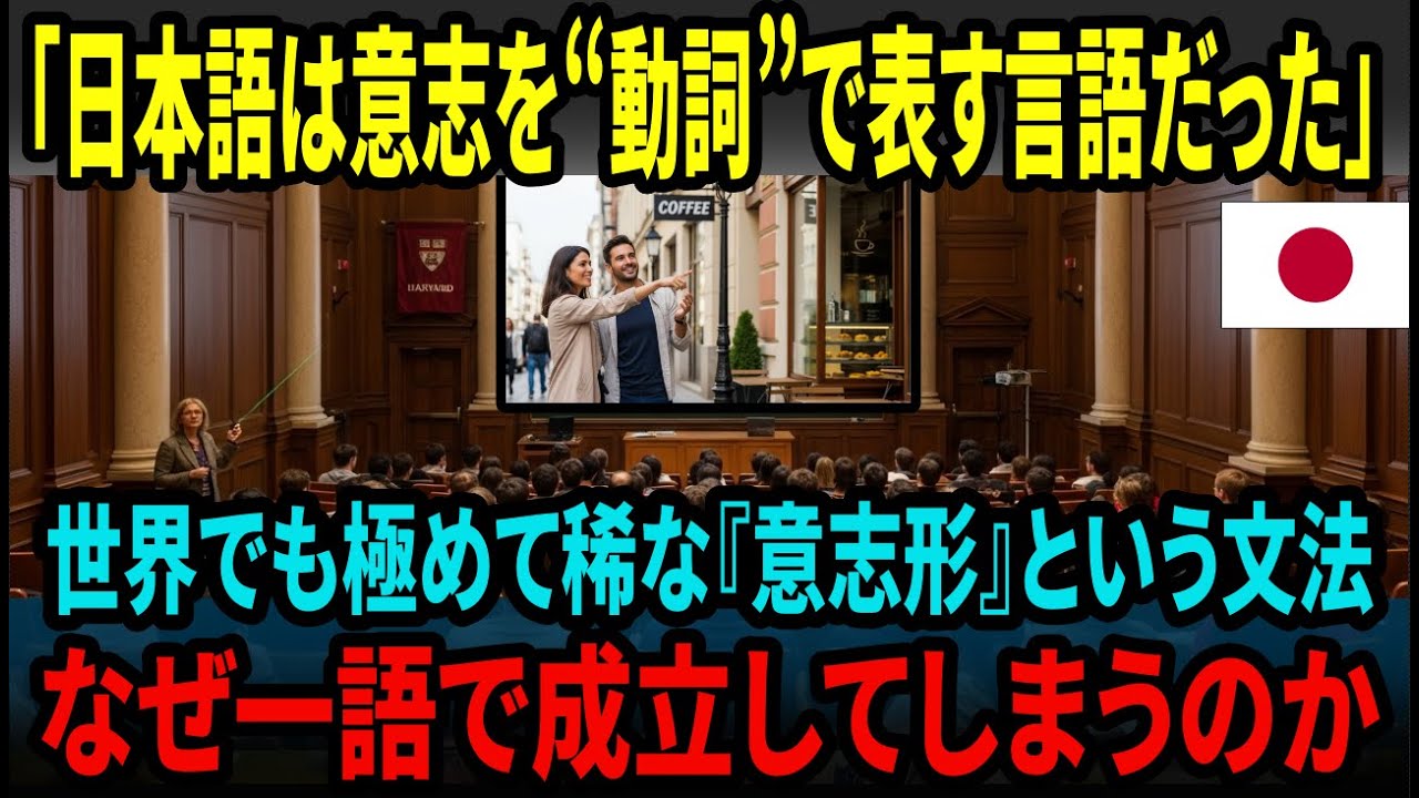 【海外の反応】なぜ日本語の意志形は“動詞1語”で成立するのか？世界の言語学者が注目した例外構造