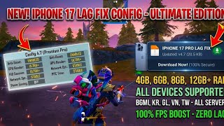 4.5🍏IPHONE 17 LAG FIX CONFIG🔓120 FPS UNLOCKED🔥100%WORKING WITH PROOF✅PUBG/BGMI 4.5 4.5🍏IPHONE 17 LAG FIX CONFIG🔓120 FPS UNLOCKED🔥100%WORKING WITH PROOF✅PUBG/BGMI 4.5