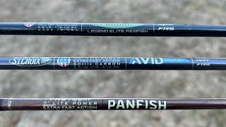 St Croix Panfish Rods: Panfish vs. Avid vs. Legend Elite