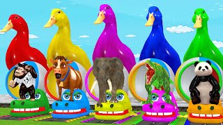 5 Giant Duck, Monkey, Piglet, chicken, dog, cat, cow, Sheep, Transfiguration funny animal 2023