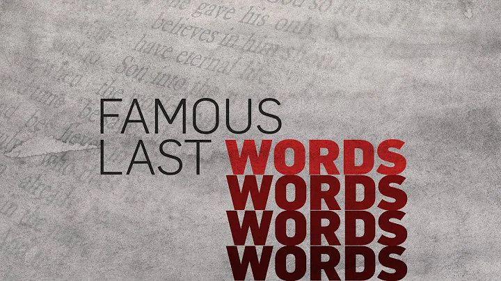 Famous Last Words  - Pastor Sandi Colon