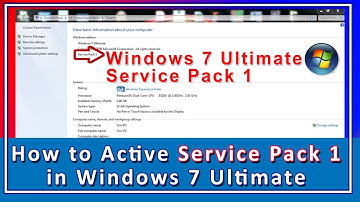 How to Active Service Pack 1 in Windows 7