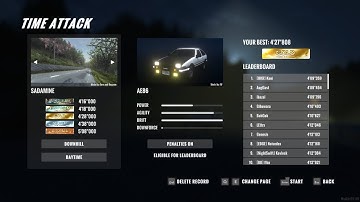 Initial Unity SADAMINE/定峰 DownHill 4:27.808 with AE86 by keyboard