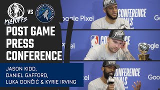 Jason Kidd, Daniel Gafford, Luka Dončić, \& Kyrie Irving | Post Game West Conf. Finals R3G5 | 5\/30\/24