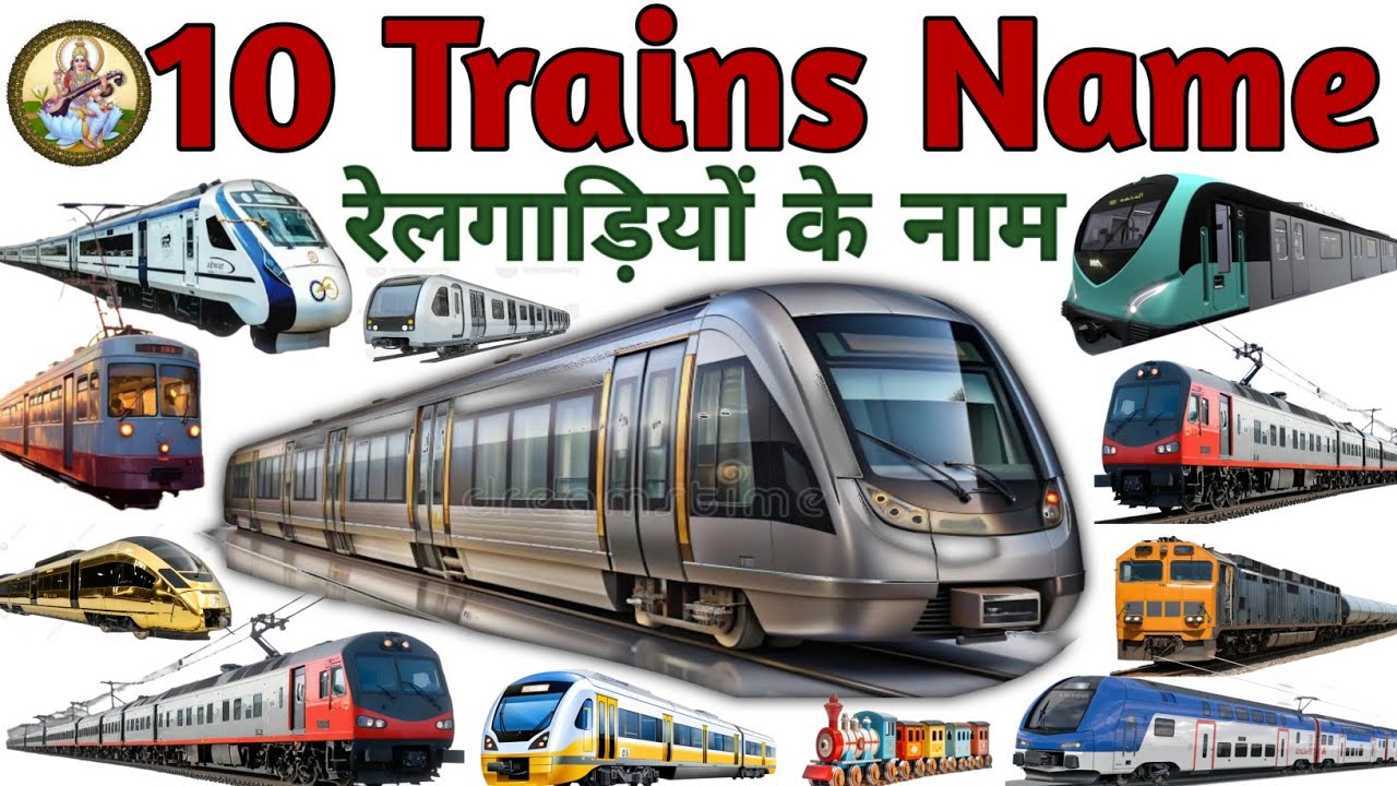 Train Names Examples Train Name For Kids l Learn Train Name 🚂 l रेलगाड़ी l Metro l Types Of ...