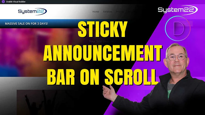 Divi Theme Sticky Announcement Bar On Scroll