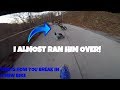 I ALMOST RAN HIM OVER WITH MY NEW YZ250!