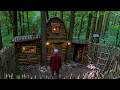 Upgrading My Off-Grid Log Cabin. Solo Bushcraft Wilderness Project