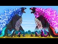 GODZILLA NEW EMPIRE vs SHIN GODZILLA&#39;S ATOMIC BREATH: Who Will Win? | Godzilla Cartoon Movies