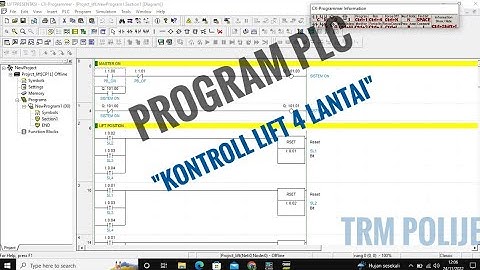 PROGRAM PLC (Lader Diagram)Lift 4 Lantai || Menggunakan Cx-one (Cx-Programer)