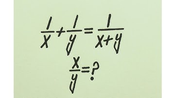  Algebra Olympiad Problem | National Talent Contest | x/y=?