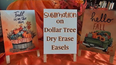 Sublimatie op DOLLAR TREE whiteboards met droog uitwisbare inkt. Sublimatie voor beginners! #subl...