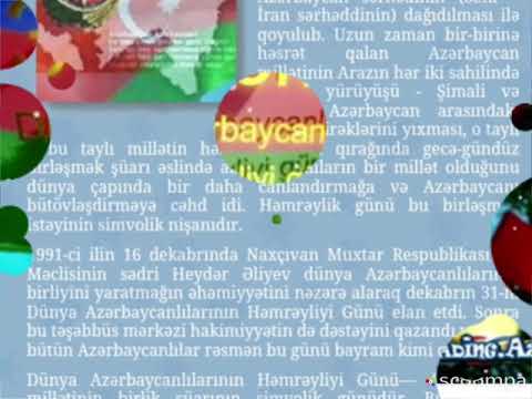 31 dekabr dunya Azerbaycanlilarin Hemreylik gunune Ozel video carx